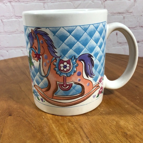 Vintage Terra 1995 Rocking Horse Ceramic Mug - Picture 1 of 6